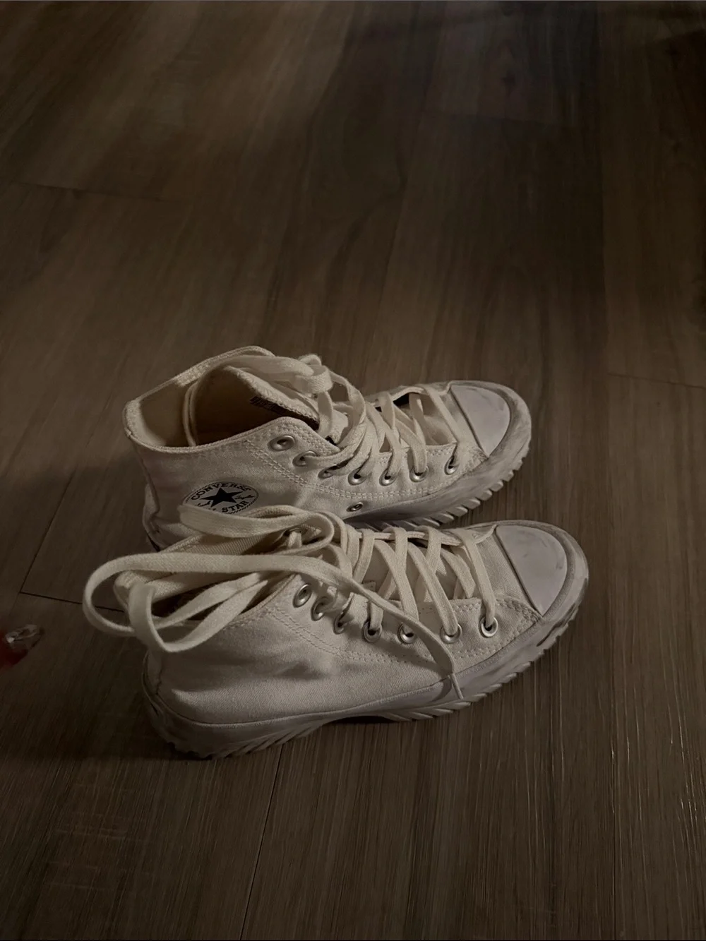 Converse Off-White Canvas High-Top Sneakers - Picture 5 of 6